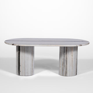 Linea Panda White Marble Coffee Table