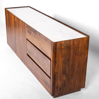 Savoy Natural Marble Top Buffet with 2 Doors & 3 Drawers