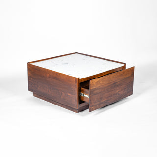 Savoy Natural Marble Coffee Table With 2 Drawers