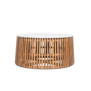 Moorooka Natural Marble Round Coffee Table - Natural