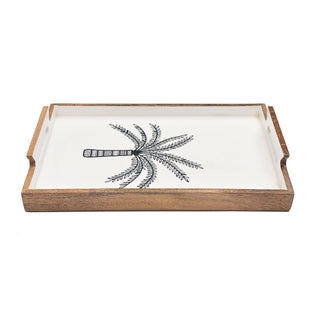Palm Mango Wood Serving Tray with Handle