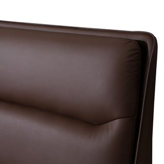 Addison Leather Queen Bed  - Chocolate
