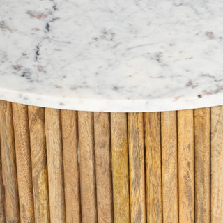 Kelby Natural Marble Coffee Table - Natural