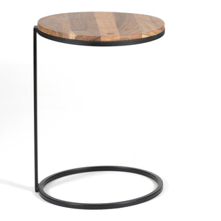 Eva Acacia Wood Sofa Table - Black