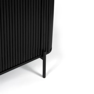 Kelby Natural Marble Top Buffet With 2 Drawers - Black