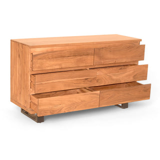 Savannah Live Edge Acacia Wood Dresser With 6 Drawers