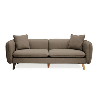 Elonga 2.5 Seater Fabric Sofa - Light Brown