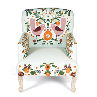 Hand Embroidered Accent Chair