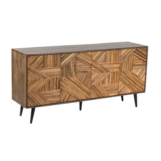 Tulip Mango Wood Buffet With Bamboo Inlay