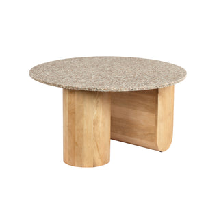 Logan Natural Marble/Mango Wood Coffee Table