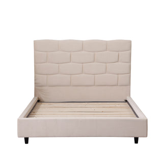 Elliot Velvet King Bed - Sand