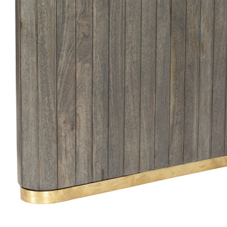Piano Mango Wood Dining Table - Ash Grey