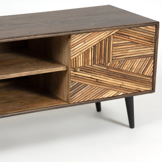 Tulip Mango Wood TV Unit With Bamboo Inlay