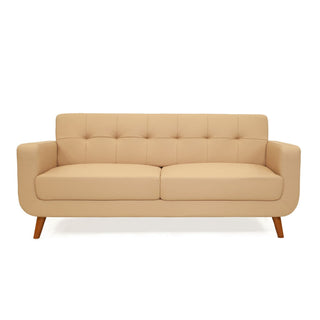 Bruno 2 Seater Leather Sofa - Off-White