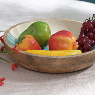 Nautical Serving Mango Wood Bowl