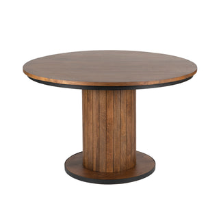 Piano Mango Wood Round Dining Table - Natural