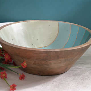 Nautical Salad & Fruit Mango Wood Bowl