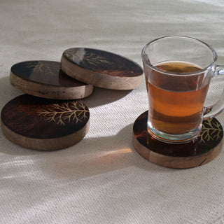 Glint Coaster Set Of 4 - Mango Wood