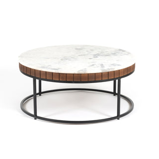 Piano Natural Marble Round Coffee Table