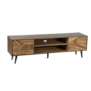 Tulip Mango Wood TV Unit With Bamboo Inlay
