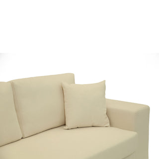 Manhattan 2 Seater Woven Fabric Sofa - Ivory