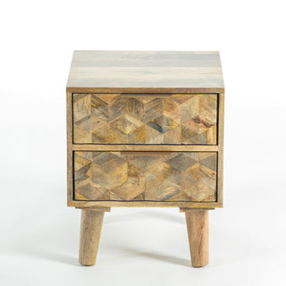 Carve Hand-Carved Bedside Table