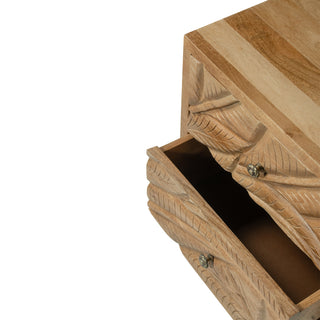 Canopy Hand-Carved Bedside Table