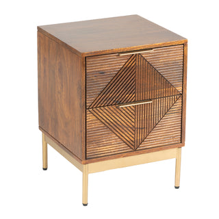 Mahogany Mango Wood Bedside Table