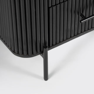 Kelby Natural Marble Tallboy With 4 Drawers - Black