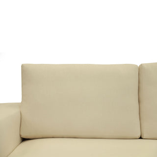 Manhattan 2 Seater Woven Fabric Sofa - Ivory