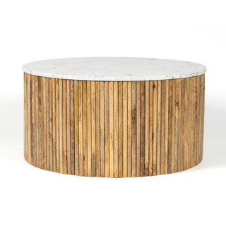 Kelby Natural Marble Coffee Table - Natural