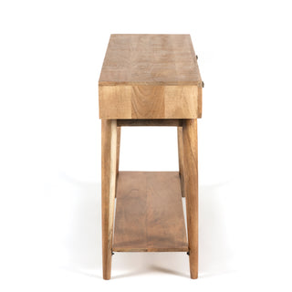 Canopy Hand- Carved Console Table W/2 Drawers