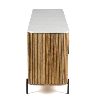 Kelby Natural Marble Top Buffet With 2 Drawers - Natural Finish