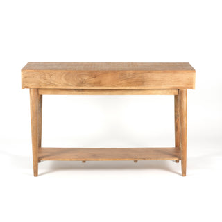 Canopy Hand- Carved Console Table W/2 Drawers