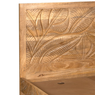 Canopy Hand-Carved Mango Wood Queen Bed