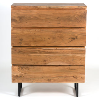 Savannah Live Edge Tallboy With 4 Drawers
