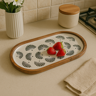 Clam Oval Platter - Mango Wood