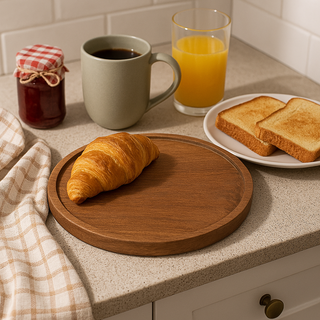 Ayla Mango Wood Serving Platter - 25CM