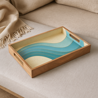 Nautical Mango Wood Serving Tray