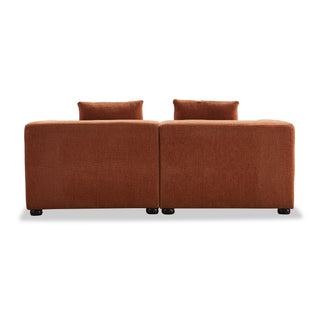 Jason 2.5 Seater Fabric Sofa - Rust