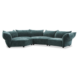 Zylo Italia Chaise sofa With Adjustable Arms/Headrest - Midnight Green