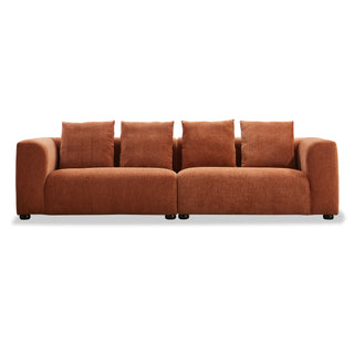 Jason 3.5 Seater Fabric Sofa - Rust
