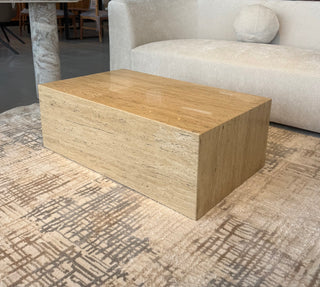 Serenity Natural Travertine Bloc Coffee Table