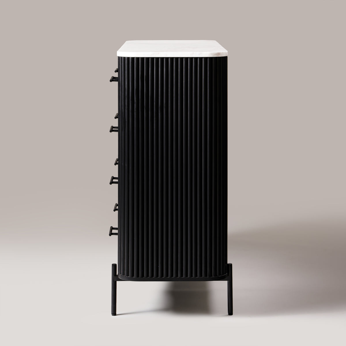 Kelby black tallboy side view