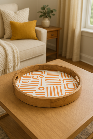 Madrid Round Mango Wood Serving Tray