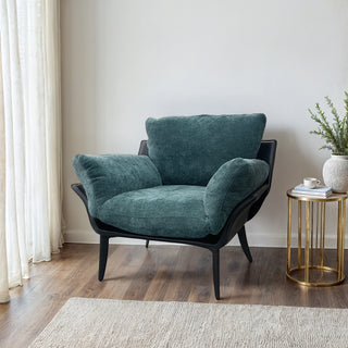 Zenith Fabric & PU Leather Armchair