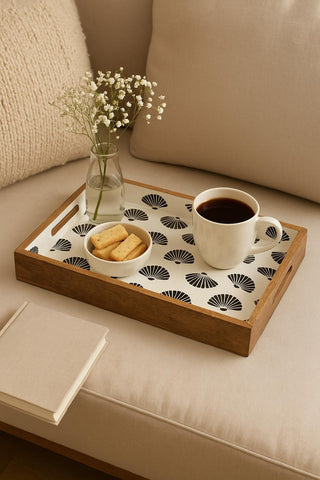 Clam Mango Wood Serving Tray