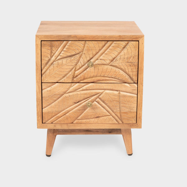 Canopy Hand-Carved Bedside Table
