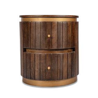 Piano Bedside Table – Mango Wood, Walnut