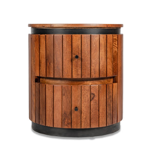 Piano Bedside Table – Mango Wood, Natural